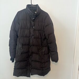 J. Crew Factory Black Puffer Winter Coat Medium
